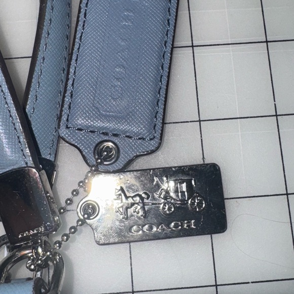 Coach Madison East West Blue Saffiano Leather Tote - Picture 9 of 15